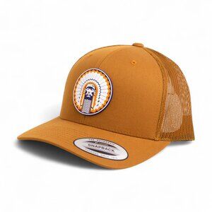 Illinois Fighting Illini Chief Illiniwek YP Snapback Hat- Carmel